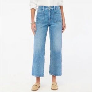 NWT J. Crew Wide Leg Cropped Jeans Light Blue size 31P